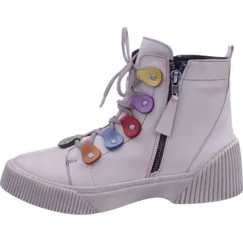 Dámské kozačky Boty Karyoka 3121/480 béžové dámské kožené polokozačky Velikost: 39