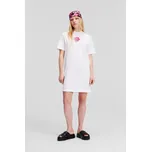 ŠATY KARL LAGERFELD JEANS KLJ SSLV LOGO TEE DRESS WHITE