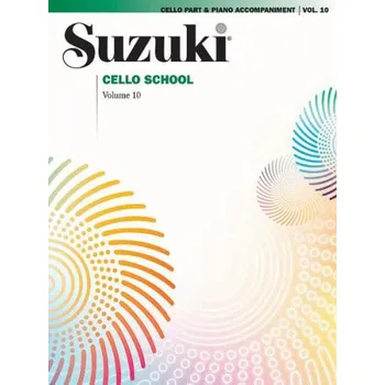 Suzuki Cello School Cello Part, Piano Accompaniment, Vol. 10 (noty na violoncello)