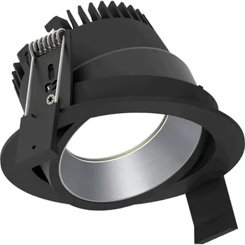 Bodové svítidlo Illuxtron Směrovatelné vestavné LED svítidlo Strada 90 LV-HE Teplota chromatičnosti / Stmívání: 3000 Kelvinů / Stmívatelné TRIAC, Barva vnější / barva vnitřní: Černá / Stříbrná, Úhel vyzařování: 80° 853D03749G02