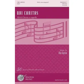 Ola Gjeilo: Ubi Caritas (SSAA) (noty na sborový zpěv) - SADA 5 ks