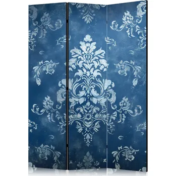 Paraván Paraván - Retro Ornament - Dekorativní motiv v Rubbed Blues Velikost: 135x172 cm, Provedení: Jednostranný