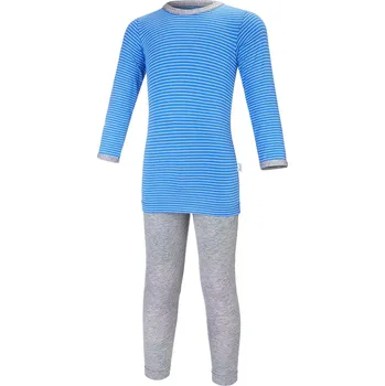 Little Angel Pyžamo DR Outlast® - pruh modrobílý/šedý melír Velikost: 128