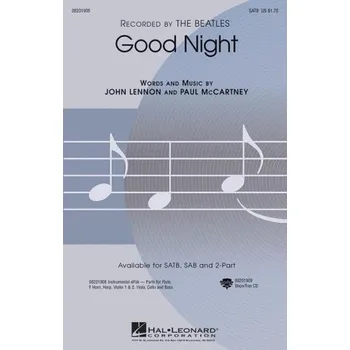 Beatles: Good Night (noty na sborový zpěv, SATB) - SADA 5 ks