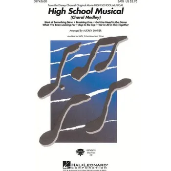 High School Musical Choral Medley (noty na sborový zpěv, SATB) - SADA 5 ks