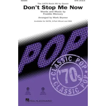 Queen: Don't Stop Me Now - SATB (noty na sborový zpěv) - SADA 5 ks