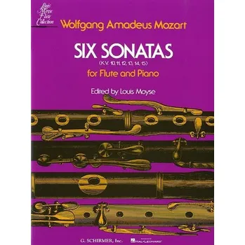 W.A. Mozart: Six Sonatas For Flute And Piano (noty, příčná flétna, klavír)
