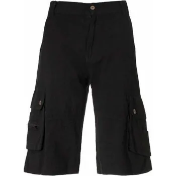 Pánské kalhoty Pánské delší kraťasy s kapsami černé XXL