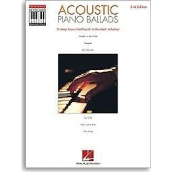 Keyboard Recorded Versions: Acoustic Piano Ballads - 2nd Edition (noty, akordy, texty, klavír, kytara, zpěv)