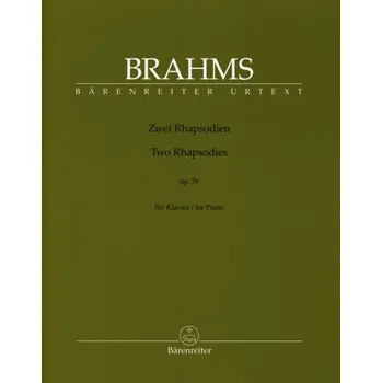 Johannes Brahms: 2 Rhapsodies Op. 79 (noty na klavír)