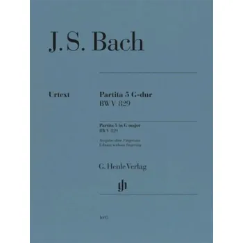 Johann Sebastian Bach: Partita 5 G Major BWV 829 - Without Fingering (noty na klavír)