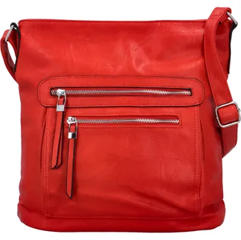 Kabelka Stylová dámská koženková crossbody kabelka Harwen, červená