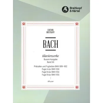 J.S. Bach: Klavierwerke 20 - Präludien und Fughetten - Busoni (noty na klavír)