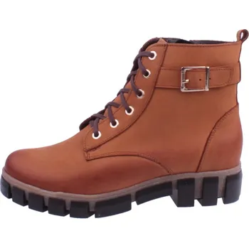 Dámské kozačky OBUV JANA ČR Boty JANA 373 hnědé dámské kožené zimní polokozačky Velikost: 41