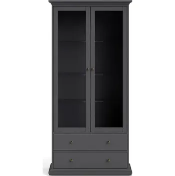 Knihovna Šedá vitrína 96x201 cm Paris – Tvilum ID_1441317