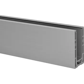 Zábradlí Easy Glass Smart, základní profil, horní montáž Easy Glass Smart, základní profil, horní montáž, délka 5000 mm, bez otvorů, hliník, surový