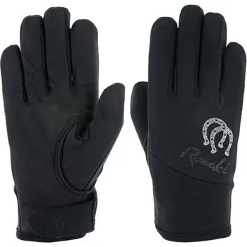 Dětské zimní jezdecké rukavice Roeckl Keysoe, černé - černé, vel. 5