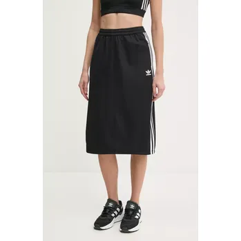 Dámská sukně Sukně adidas Originals Adicolor Classic 3S Skirt černá barva, midi, pouzdrová, IW8461 99X, vel. XXS