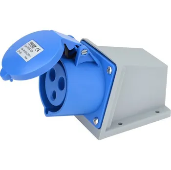 Elektrická zásuvka Tracon TICS-123 Nástěnná průmyslová zásuvka 32A, 250V, 2P+E, 6h, IP44 (Tracon TICS-123)