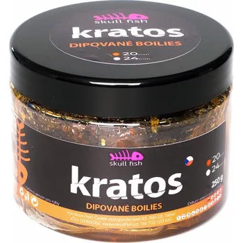 Boilies Skull fish dipované boilies KRATOS 250 g Velikost: 20 mm