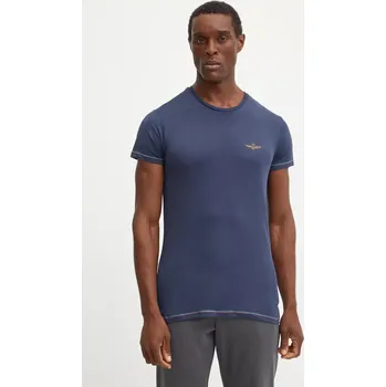 Pánské tričko Tričko Aeronautica Militare tmavomodrá barva, s potiskem, AM1UTI003 59X, vel. XXL