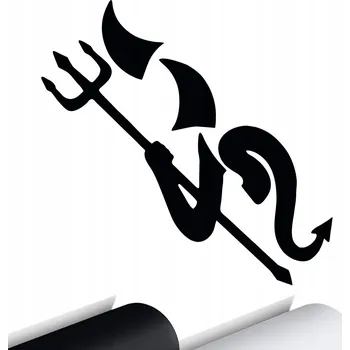 Samolepicí dekorace na vozidlo SAMOLEPKA na auto ĎÁBEL ROHY TROJZUBEC DEVIL 15x14