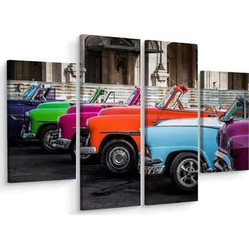 Obraz Čtyřdílný obraz HAVANA Kabriolet Veterán 3D 200x150