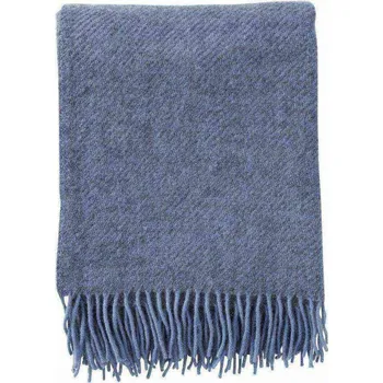 deka Vlněný pléd Gotland infinity blue 130x200, Klippan Švédsko Modrá
