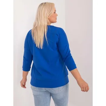 Dámská halenka Dámská halenka s nápisem plus size kobaltově modrá