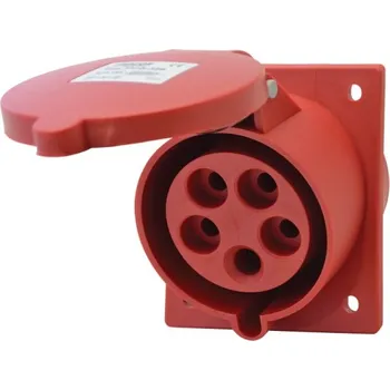 Elektrická zásuvka Tracon TICS-325 Vstavitelná průmyslová zásuvka šikmá 32A, 400V, 3P+N+E, 6h, IP44 (Tracon TICS-325)