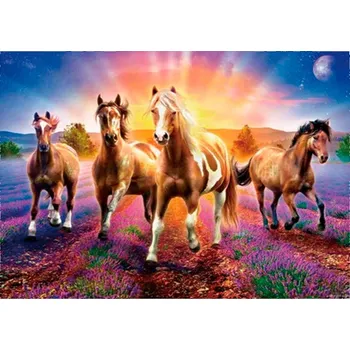 Diamantové malování Titanum Diamantové malování, obrázek, KONĚ NA LEVANDULOVÝM POLI, 30x40cm, 1 bal.