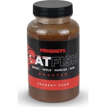 Nástraha Mikbaits Catfish sumec řada Zraněný úhoř booster - 250ml