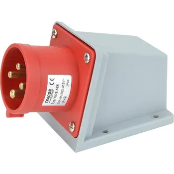 Elektrická zásuvka Tracon TICS-524 Nástěnná průmyslová přívodka 32A, 400V, 3P+E, 6h, IP44 (Tracon TICS-524)