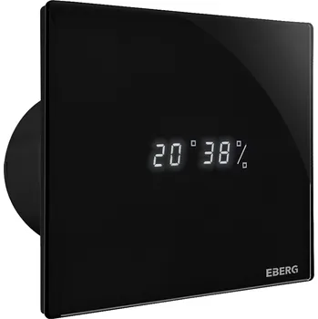 Vzduchotechnika Ventilátor EBERG e100 GTH sklo hygro časovač černý