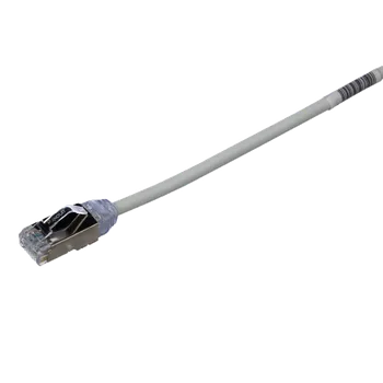 Síťový kabel STP28X1.5MIG Tenký stíněný propojovací kabel RJ45/RJ45, F/UTP, kat. 6A, 1,5m, AWG28, LSZH, šedý