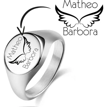 Prsten Šperky4U Personalizovaný ocelový prsten - velikost 64 - OPR310ST-64
