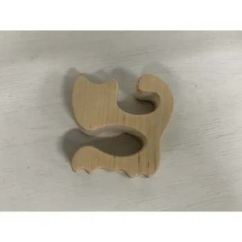 Dřevotéka - Dřevěné kousátko - kočka Dřevěné kousátko - kočka