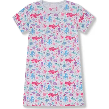 Dívčí pyžamo Dívčí noční košile - Wolf S2582, šedý melír Barva: Šedá, Velikost: 170