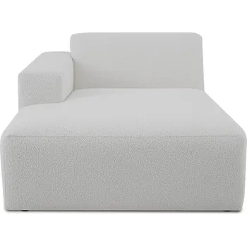 Pohovka Bílý modul pohovky z textilie bouclé (levý roh) Roxy – Scandic ID_1653954