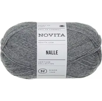 Příze Novita Nalle 48 Tmavě šedá (Ponožková příze Nalle Fels)
