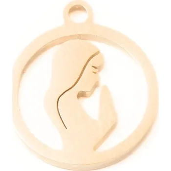 Přívěsek EU Přívěsek panna Maria 12mm chirurgická ocel rose gold