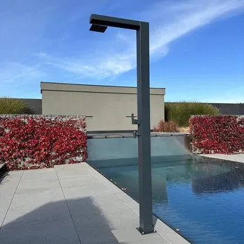 Zahradní sprcha KORY solární nerezová sprcha A1 Antracit 20 litrů