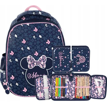 Školní batoh Školní batoh Minnie Mouse Paso s více přihrádkami, modrá, růžová