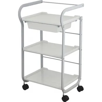 Nábytek do ordinace MedHelp Stolek kovový s plastovými policemi 1017