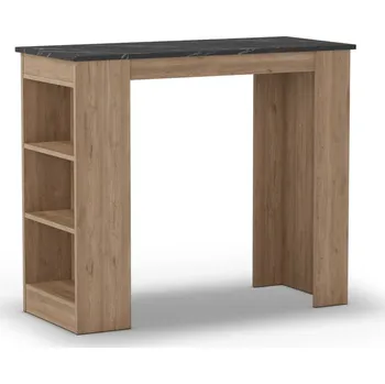 Jídelní stůl Barový stůl s deskou v dekoru mramoru 47x120 cm Peru – Marckeric ID_1552104