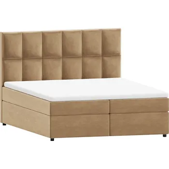 Postel Okrově žlutá boxspring postel s úložným prostorem 140x200 cm Flip – Ropez ID_1629158