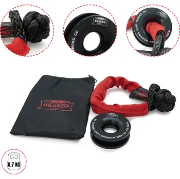 Tažné lano Dragon winch Syntetický třmen s kladkou 10T