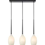 Bílo-černé závěsné svítidlo se skleněným stínidlem Salut – Markslöjd ID_927082