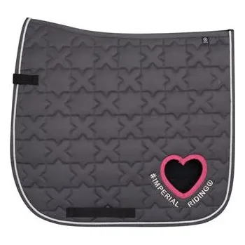 Drezurní podsedlová dečka Imperial Riding se srdcem, Pony, DR - antracitová