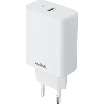 Nabíječka Maxlife MXTC-10-20C USB-C PD 20W PD, QC pro iPhone 12,13,14, 15, 16 PRO MAX bílá